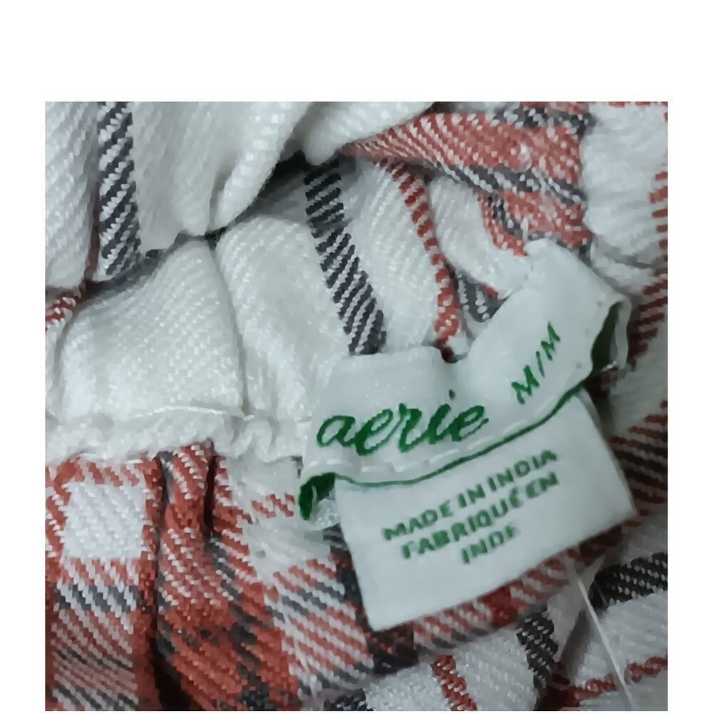 New Aerie Brick Red Plaid Pleated School Girl A-line Skirt Size M - Picture 8 of 8